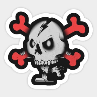 Running Skull! Sticker